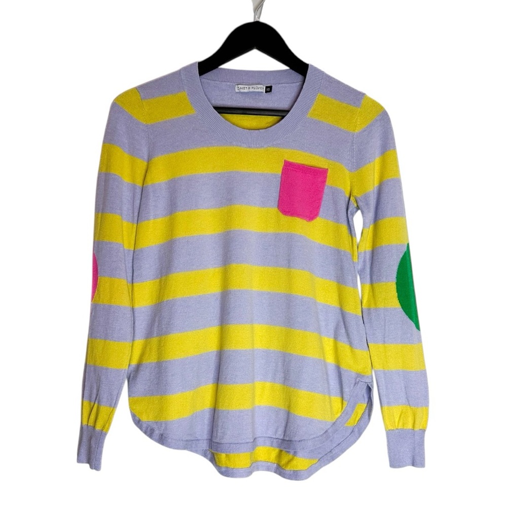 Zaket & Plover Revolve Pocket Pullover Striped Colorblock Sweater Size XS